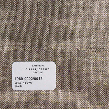 1969-0002/0015 Cerruti Lanificio - Vải Suit 100% Wool - Xám Trơn